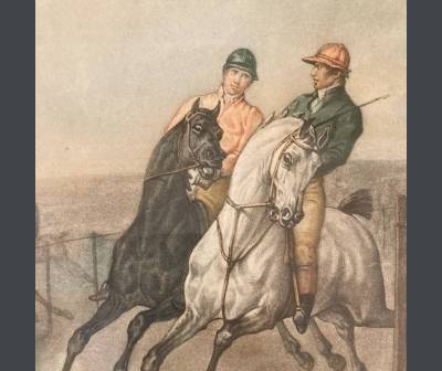 Pair of Prints, horses, after Carle Vernet