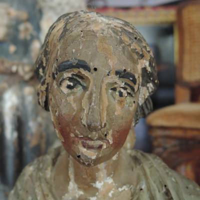 Virgin In Carved Wood. Period End of XVIIth