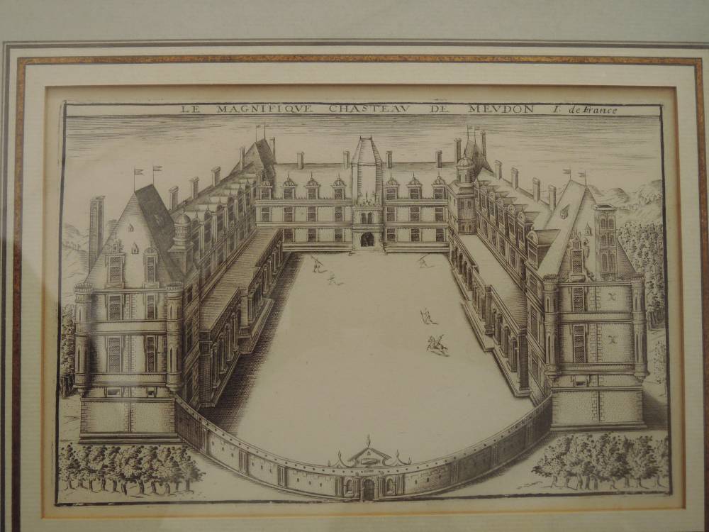Gravure" Château de MEUDON . Epoque XVIIIè