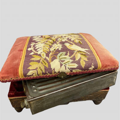Stool Footrest With Its Heater, Late Nineteenth, Early Twentieth Century