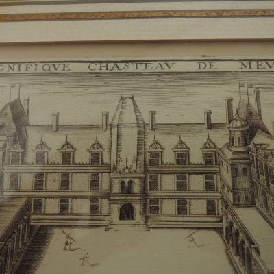 Gravure" Château de MEUDON . Epoque XVIIIè