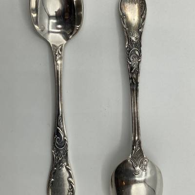 Series Of 12 Coffee Spoons, Louis XV Rocaille Style