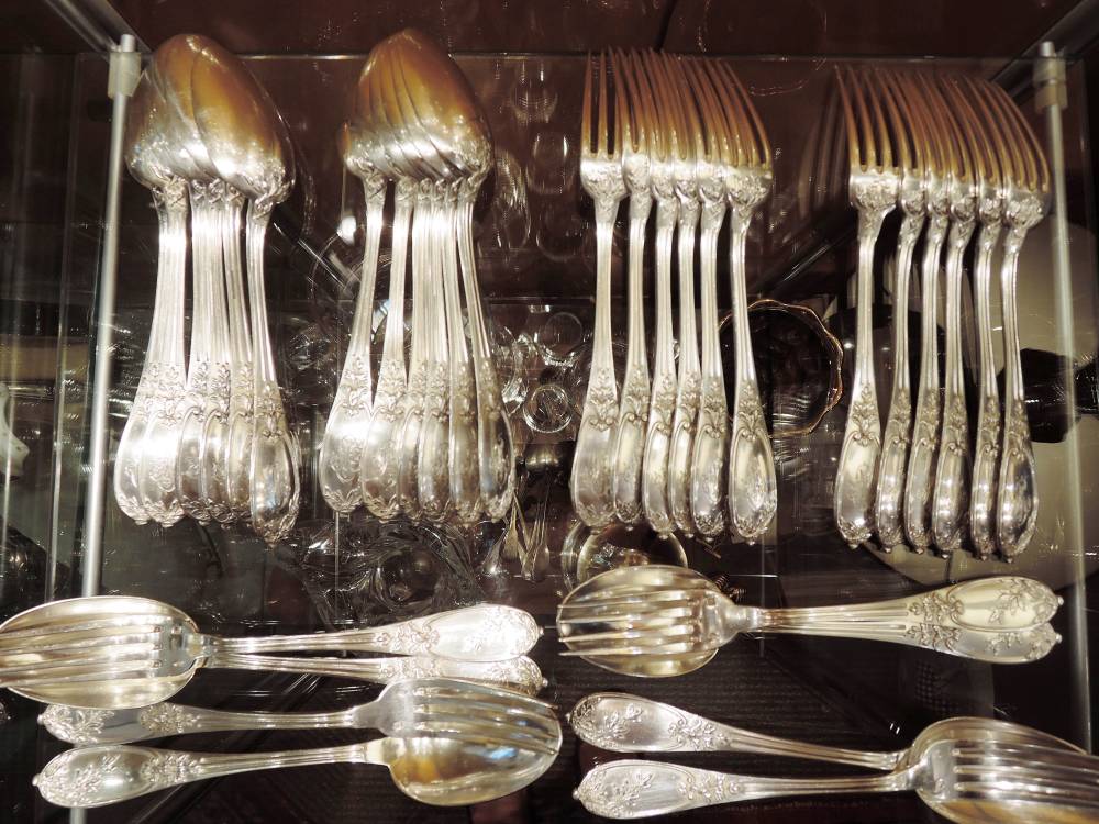 Important Series Of 16 Cutlery For Dessert In Sterling Silver. Louis XVI Style