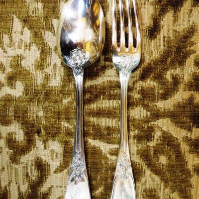Important Series Of 16 Cutlery For Dessert In Sterling Silver. Louis XVI Style