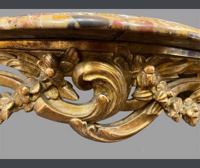 Gilded Wooden Console Table. Louis XV Era