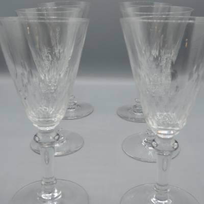 Baccarat. Champigny model. Six Crystal Water Glasses