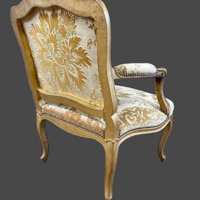 Pair Of Gilded Wooden Armchairs. Louis XV era. In The Taste Of Tilliard