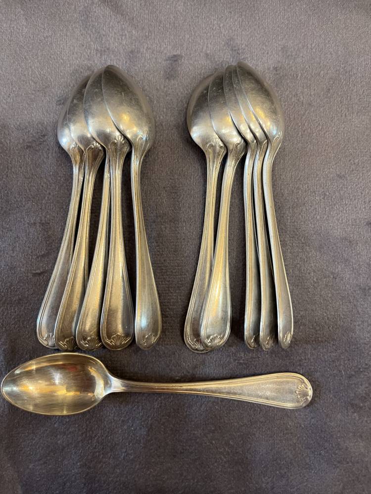 10 Christofle mocha Spoons