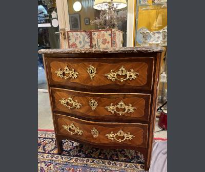 Small Marquetry Chest Of Drawers, Regency Period