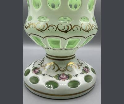Opaline Overlay Vase. Period XXth Century