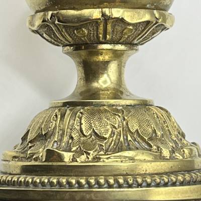 Lampe à la Renommée,  bronze doré fin XIXè siècle