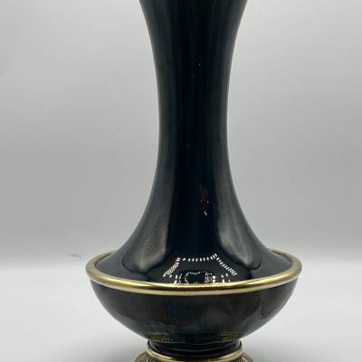 Pair Of Flamed Ceramic Vases. nineteenth century