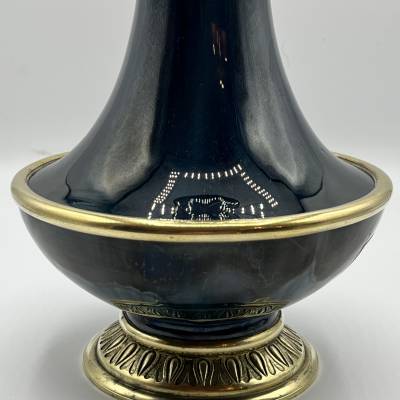 Pair Of Flamed Ceramic Vases. nineteenth century