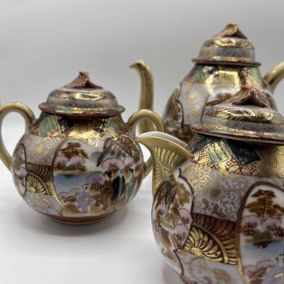 Japanese Porcelain Tea Set (Kutani?) XIXth Period