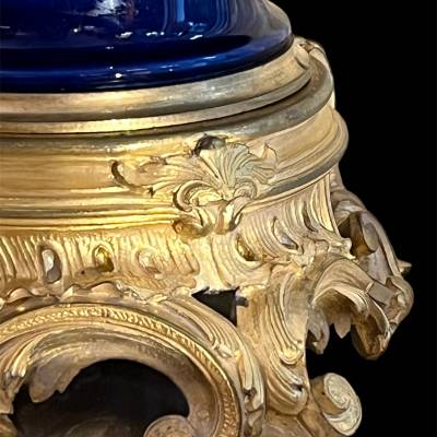 Pair Of Porcelain And Gilded Bronze Lamps. +Louis XV Style, Late Nineteenth Century