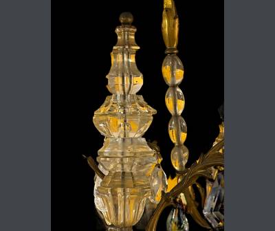 Lustre En Cristal De Roche. Style Louis XVI