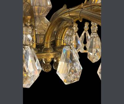 Rock Crystal Chandelier. Louis XVI Style