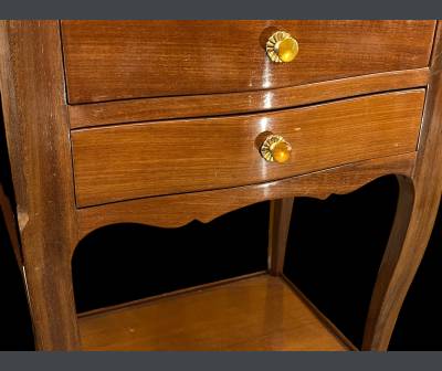 Pair Of Mahogany Bedside Tables. Period End XIXth Century