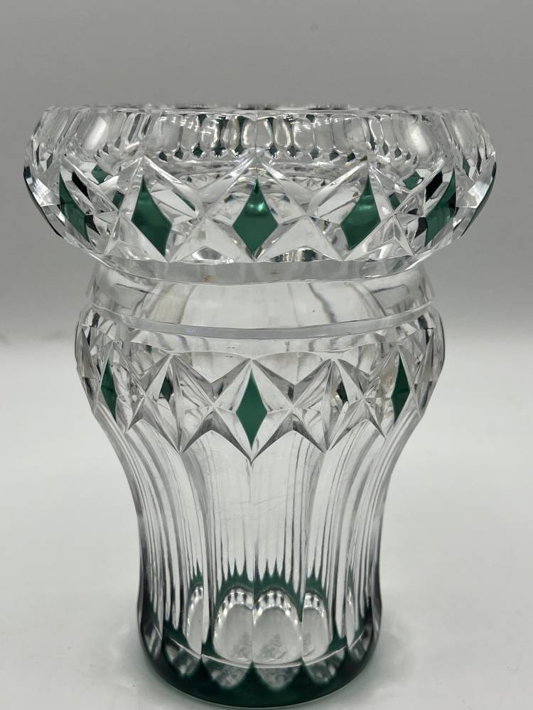 Vase En Cristal De Val Saint Lambert. Signé