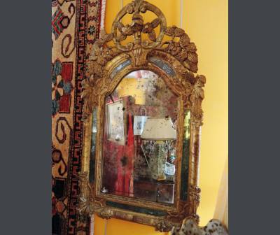 Glazing Mirror In Golden Wood. Regence Period