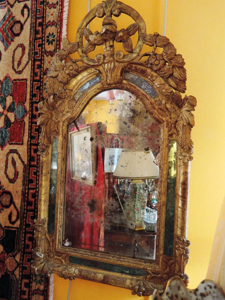 Glazing Mirror In Golden Wood. Regence Period