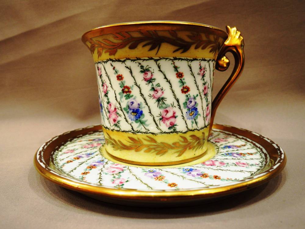 Paris Porcelain Breakfast Cup. Restoration Period