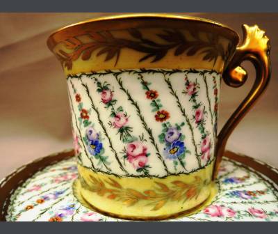 Paris Porcelain Breakfast Cup. Restoration Period