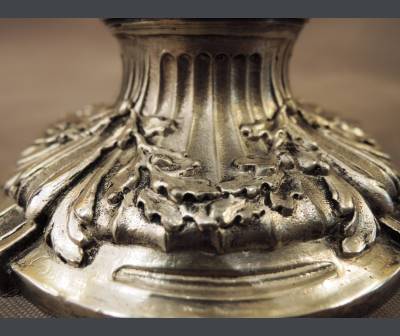 Aiguière En Cristal gravé  Et Bronze Argenté. Style Louis XVI