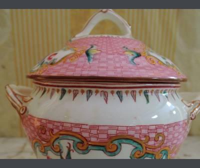 English Porcelain Sugar Bowl, Probably Minton