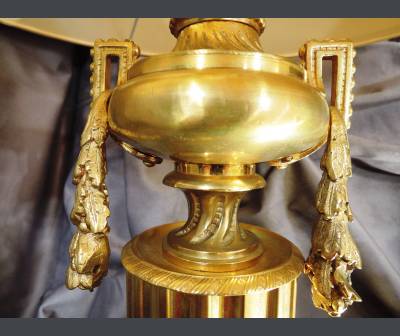 Gilt Bronze Lamp, In The Style Of Osmont. Louis XVI Style