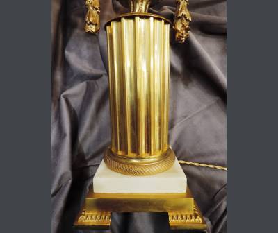 Gilt Bronze Lamp, In The Style Of Osmont. Louis XVI Style