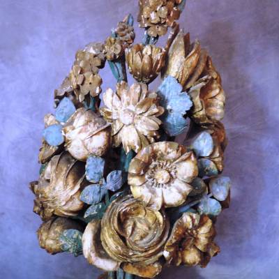 Bouquet Of Flowers In Carved Wood. Louis XVI Period