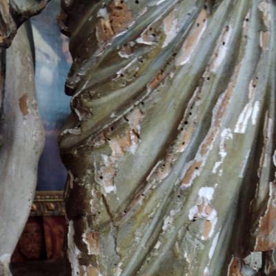 Vierge En Bois Sculpté. Epoque Fin XVIIè