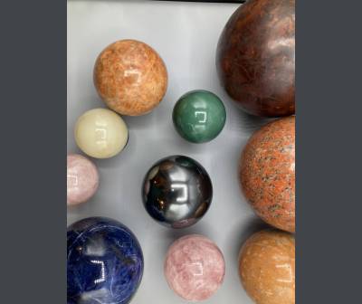 Set Of Ornamental Hard Stone Balls.