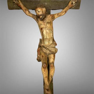 Christ On The Cross. Period XVIII Century.