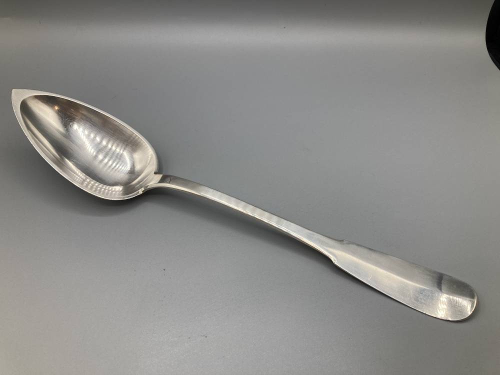 Solid Silver Stew Spoon. Period XIXth Century