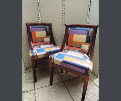 Pair of gondola chairs. Restoration Period