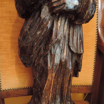 Sculpture sur bois "Pélerine" Epoque Fin XVIIe